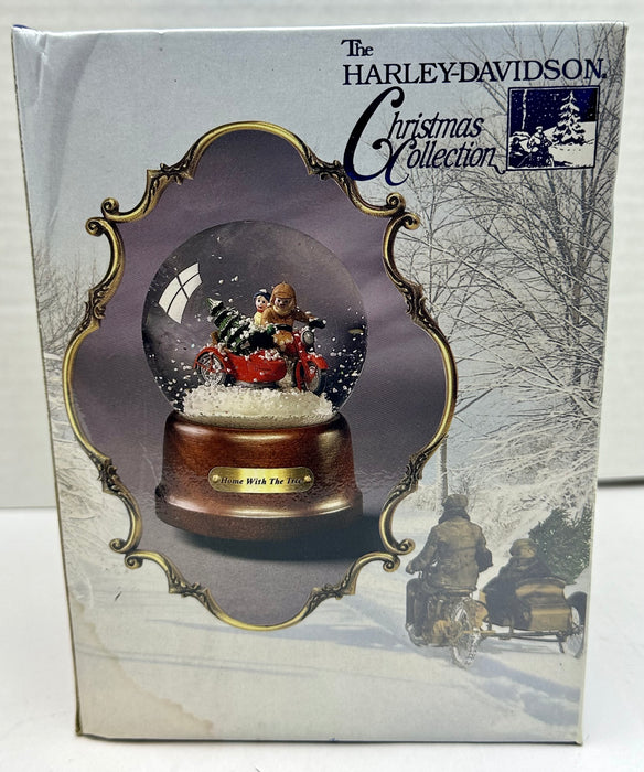 1993 Harley Davidson Snow Globe "Home With The Tree"  Original Box 99418-94Z   - TvMovieCards.com
