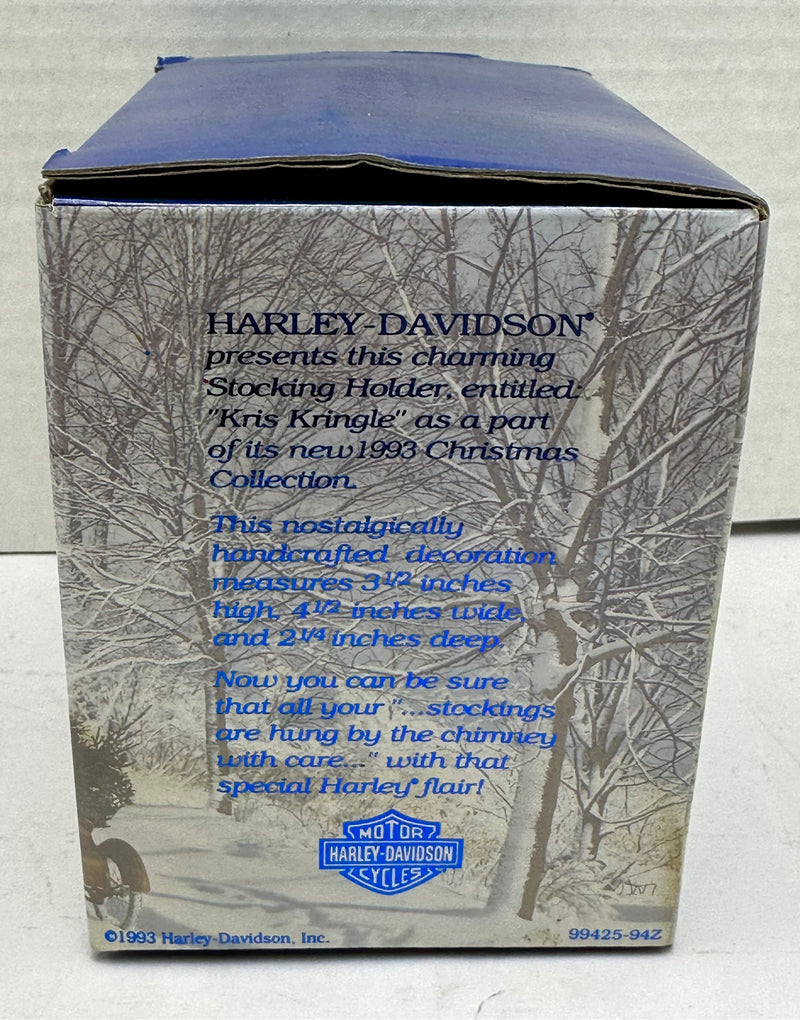 1993 Harley Davidson Christmas Holiday Stocking Holder "Kris Kringle" Original B - TvMovieCards.com