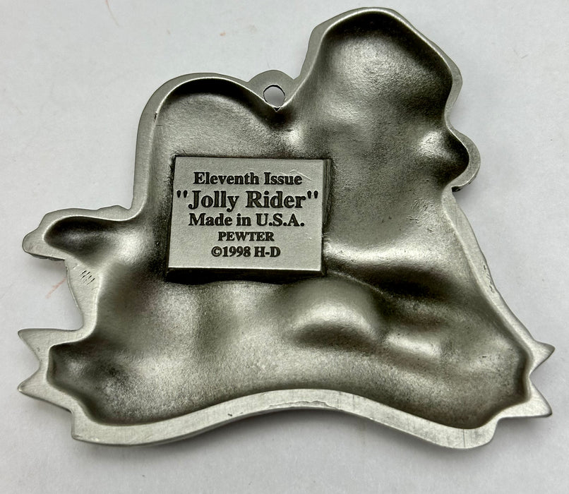 1998 Harley Davidson Pewter Christmas Ornament "Jolly Rider" 97914-99Z   - TvMovieCards.com