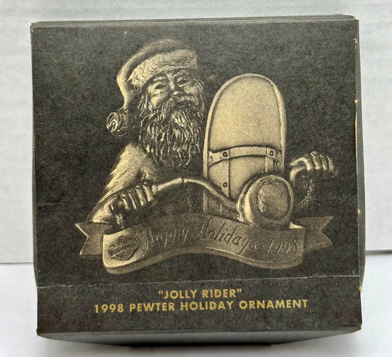 1998 Harley Davidson Pewter Christmas Ornament "Jolly Rider" 97914-99Z   - TvMovieCards.com