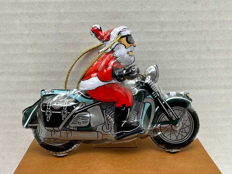 2000 Harley Davidson Tin Christmas Ornament "Santa Riding" 97905-01Z   - TvMovieCards.com