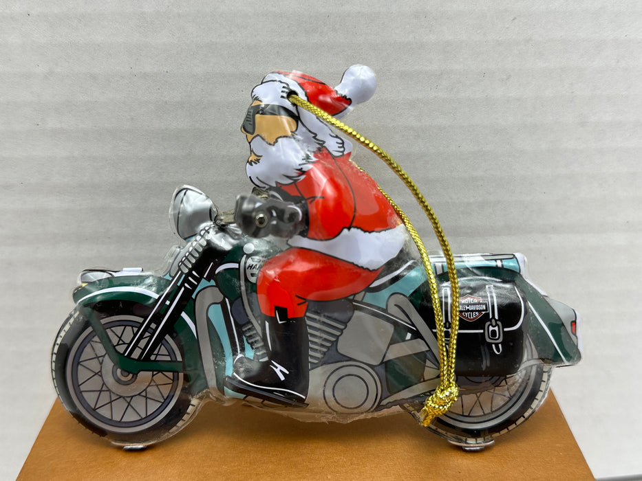 2000 Harley Davidson Tin Christmas Ornament "Santa Riding" 97905-01Z   - TvMovieCards.com