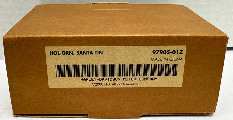 2000 Harley Davidson Tin Christmas Ornament "Santa Riding" 97905-01Z   - TvMovieCards.com