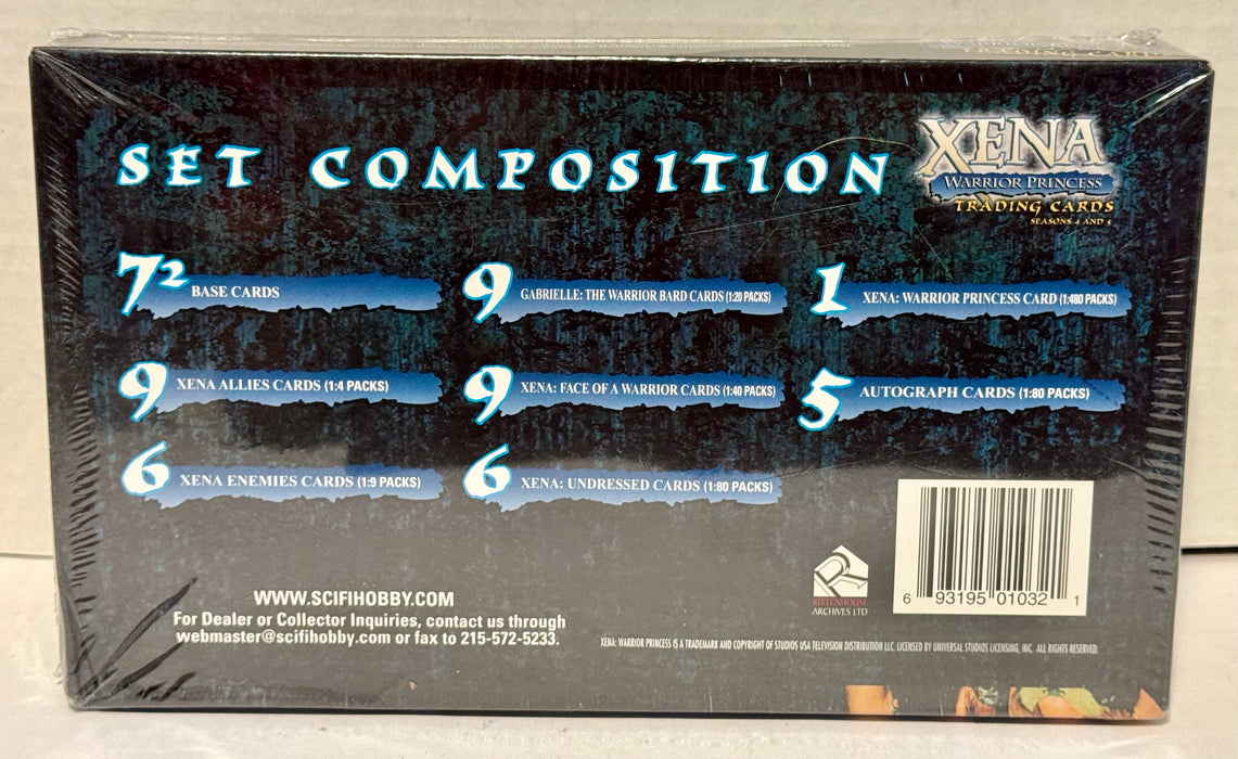 2001 Xena Warrior Princess Seasons 4 & 5 Trading Card Box Sealed 40 Packs - TvMovieCards.com