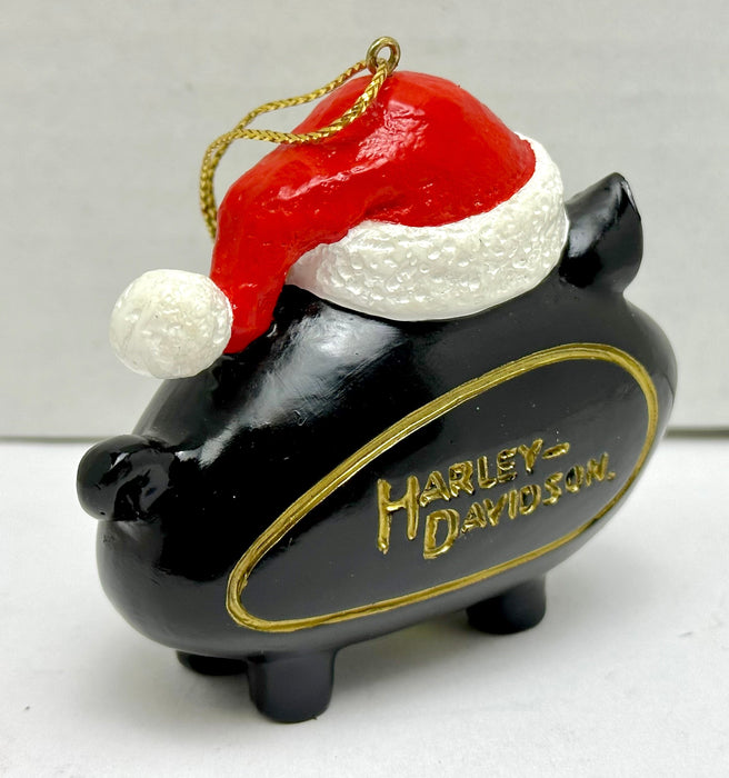 Harley Davidson Hog Gas Tank Christmas Ornament with Santa Cap 2 3/4" 99239-00z   - TvMovieCards.com