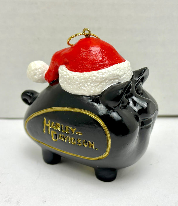 Harley Davidson Hog Gas Tank Christmas Ornament with Santa Cap 2 3/4" 99239-00z   - TvMovieCards.com