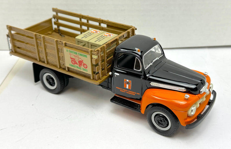 1st First Gear 1/34 1951 Ford F-6 Full Rack Stake Truck Custom Chrome - 18-1161   - TvMovieCards.com