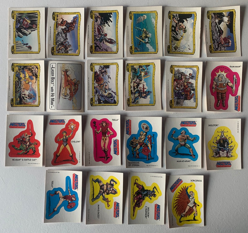 Masters of the Universe 1984 Vintage Trading Card Sticker Set 22 Sticker Cards - TvMovieCards.com