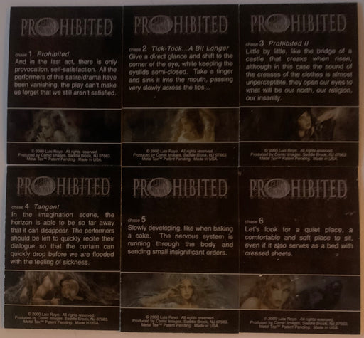 Luis Royo: Prohibited Metal Tex Chase Card set 6 Cards C1 - C6 Comic Images 2000 - TvMovieCards.com