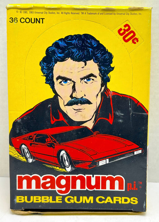 1983 Magnum P.I. PI Trading Card Box Wax Box Full 36 Packs Donruss   - TvMovieCards.com