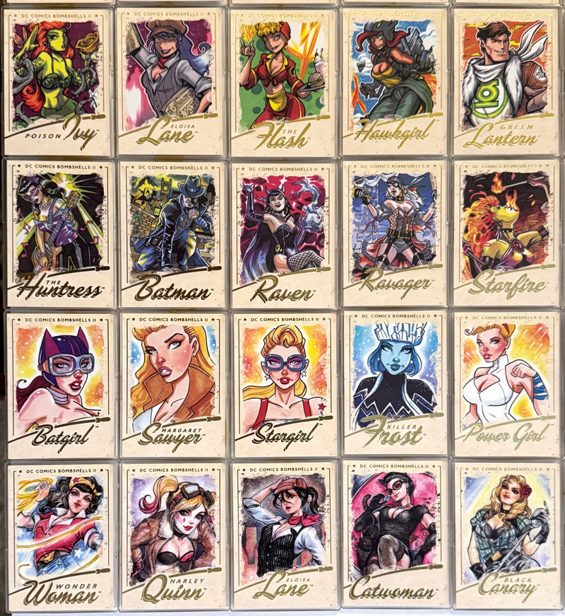 DC Comics Bombshells II Parallel Gold Foil Base Trading Card Set 64 Cards 2018 - TvMovieCards.com
