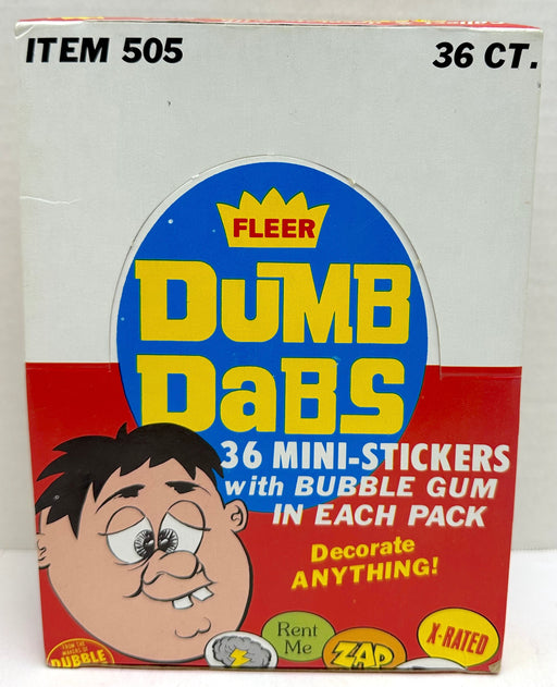 1977 Fleer Dumb Dabs Stickers Vintage FULL 36 Pack Trading Card Box   - TvMovieCards.com