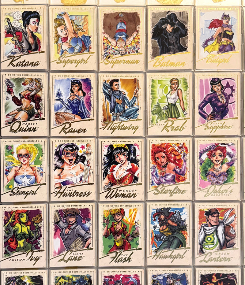 DC Comics Bombshells II Parallel Gold Foil Base Trading Card Set 64 Cards 2018 - TvMovieCards.com