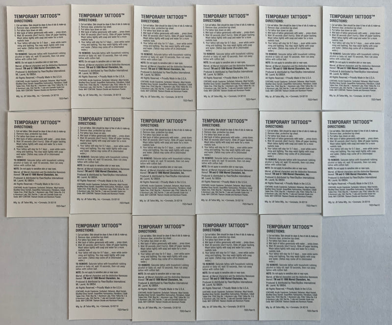 X-Men Retail .99 Tattoo Card Set Fleer Skybox 1997 International 16 Temporary ta - TvMovieCards.com
