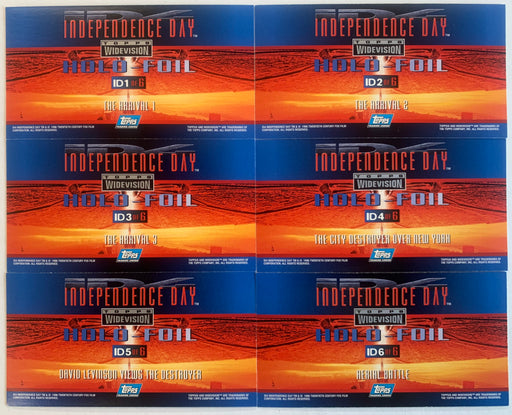 Independence Day ID4 Movie Widevision Holofoil Chase Card Set 6 Cards Topps 1996 - TvMovieCards.com