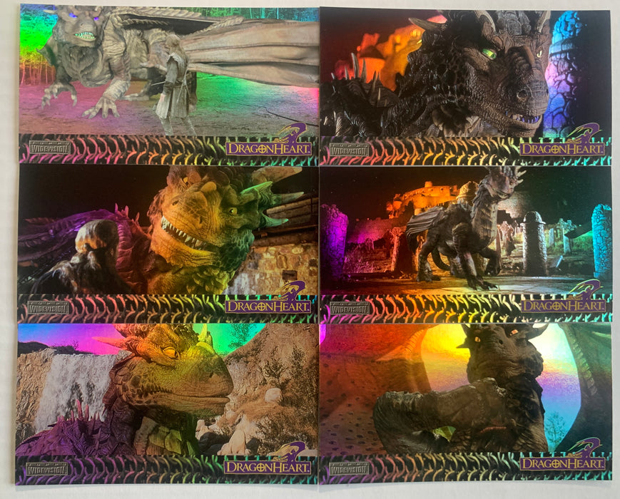 Dragonheart Widevision Foil Chase Card Set 6 Cards 1C - 6C Topps 1996 - TvMovieCards.com