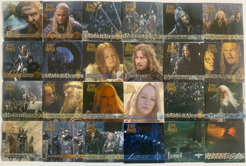 Lord of the Rings The Two Towers Sticker Card Set 24 Stickers Artbox 2002 - TvMovieCards.com