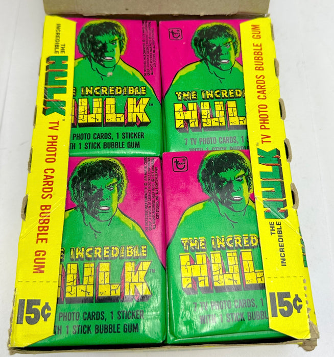 1979 The Incredible Hulk TV Show Vintage FULL 36 Pack Trading Card Wax Box Topps   - TvMovieCards.com