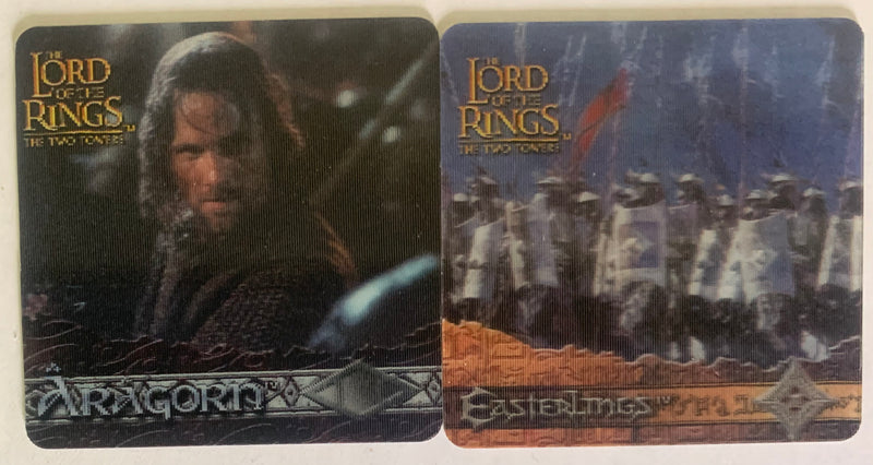 Lord of the Rings The Two Towers Action Flipz Box Chase Card Set 2 Cards Ci1 + C - TvMovieCards.com