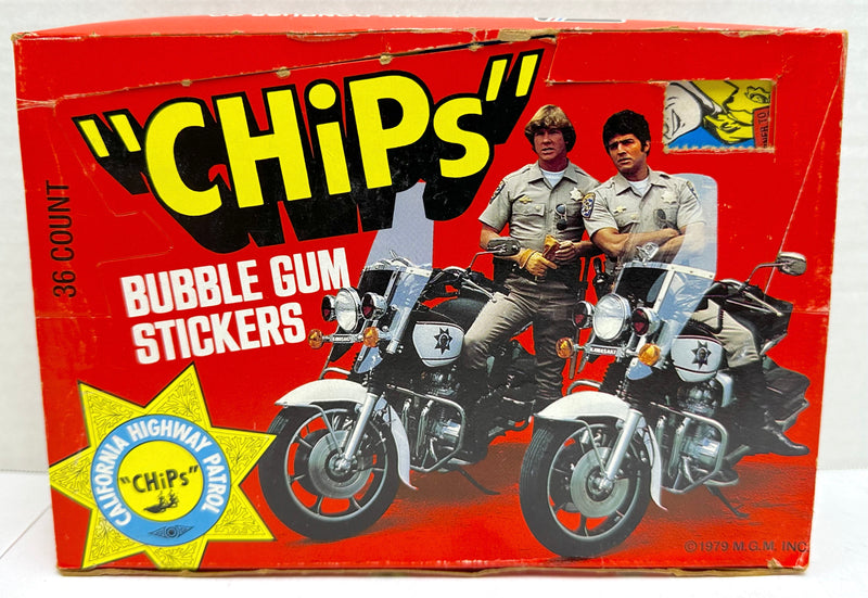 1979 Chips TV Show Vintage FULL 36 Pack Sticker Trading Card Wax Box Donruss   - TvMovieCards.com