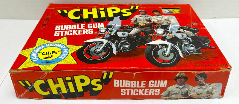 1979 Chips TV Show Vintage FULL 36 Pack Sticker Trading Card Wax Box Donruss   - TvMovieCards.com