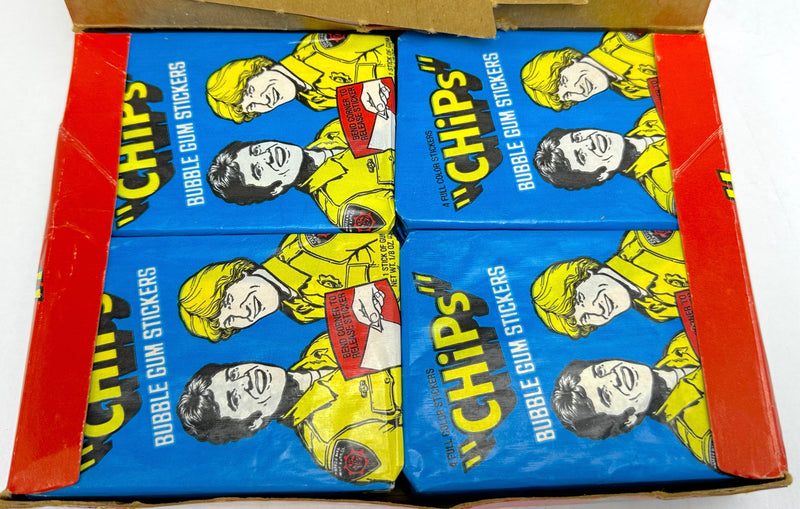 1979 Chips TV Show Vintage FULL 36 Pack Sticker Trading Card Wax Box Donruss   - TvMovieCards.com