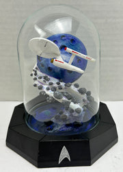 Franklin Mint Star Trek Miniature Sculpture “USS Enterprise NCC-1701” Glass Dome   - TvMovieCards.com