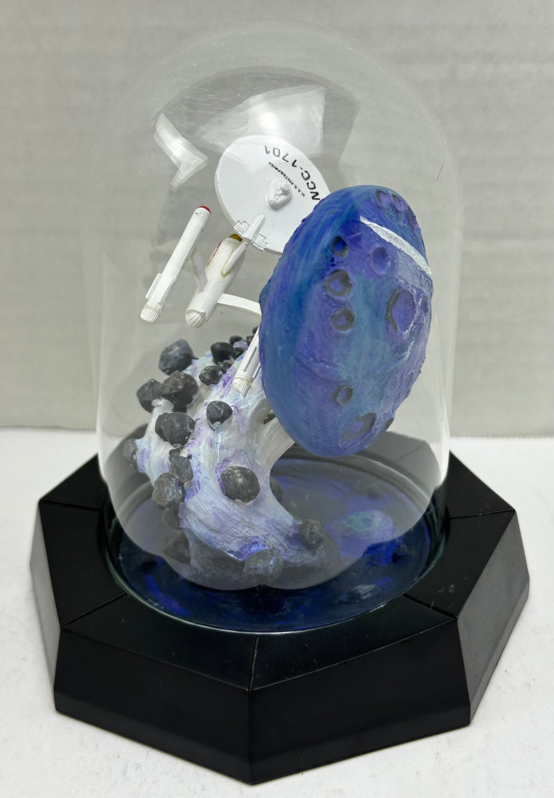 Franklin Mint Star Trek Miniature Sculpture “USS Enterprise NCC-1701” Glass Dome   - TvMovieCards.com