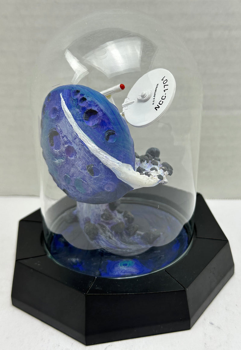 Franklin Mint Star Trek Miniature Sculpture “USS Enterprise NCC-1701” Glass Dome   - TvMovieCards.com