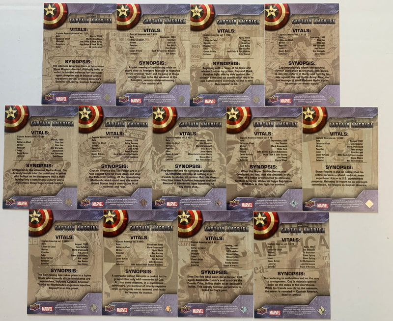 Captain America The First Avenger Movie Comic Covers Chase Card Set C1-C13 UD 20 - TvMovieCards.com