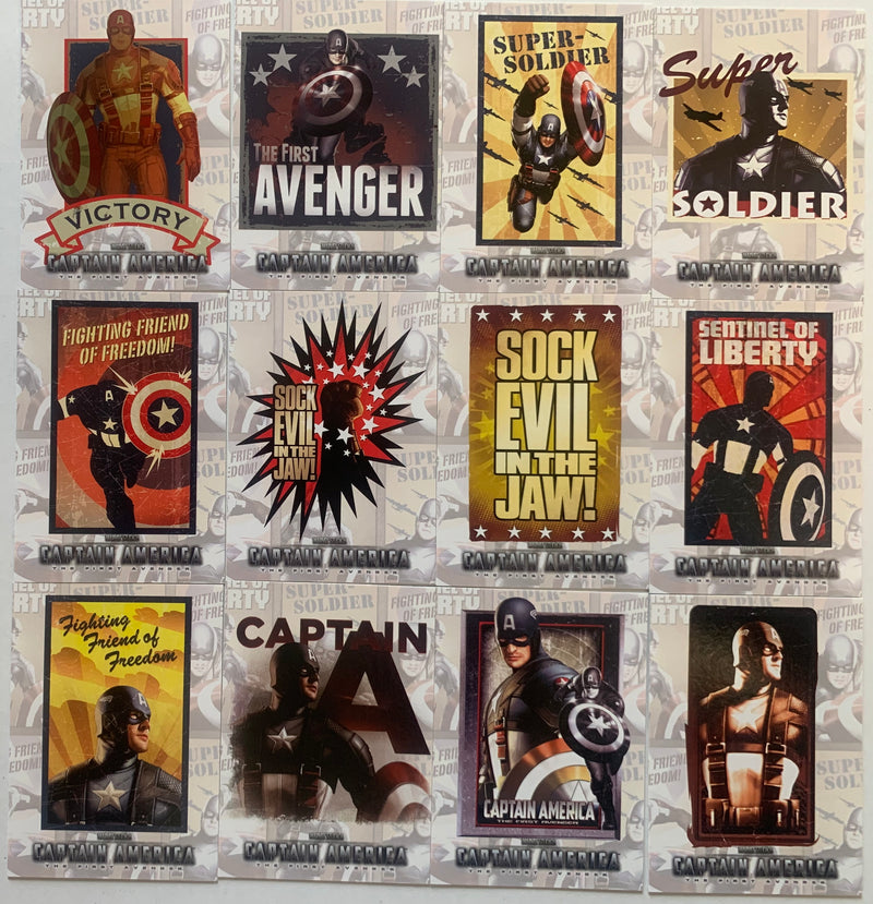 Captain America The First Avenger Movie Poster Series Chase Card Set P1-P12 - TvMovieCards.com