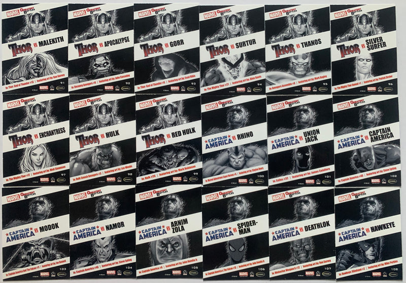 Marvel Universe 2014 Greatest Battles Expansion Chase Card Set 18 Cards 91-108 R - TvMovieCards.com