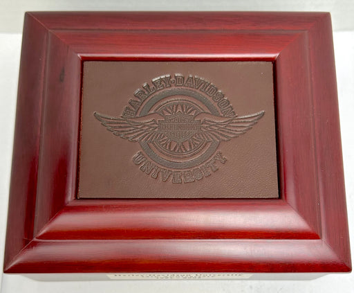 2005 Harley Davidson University 14th Anniversary Wooden Storage Desk Box   - TvMovieCards.com
