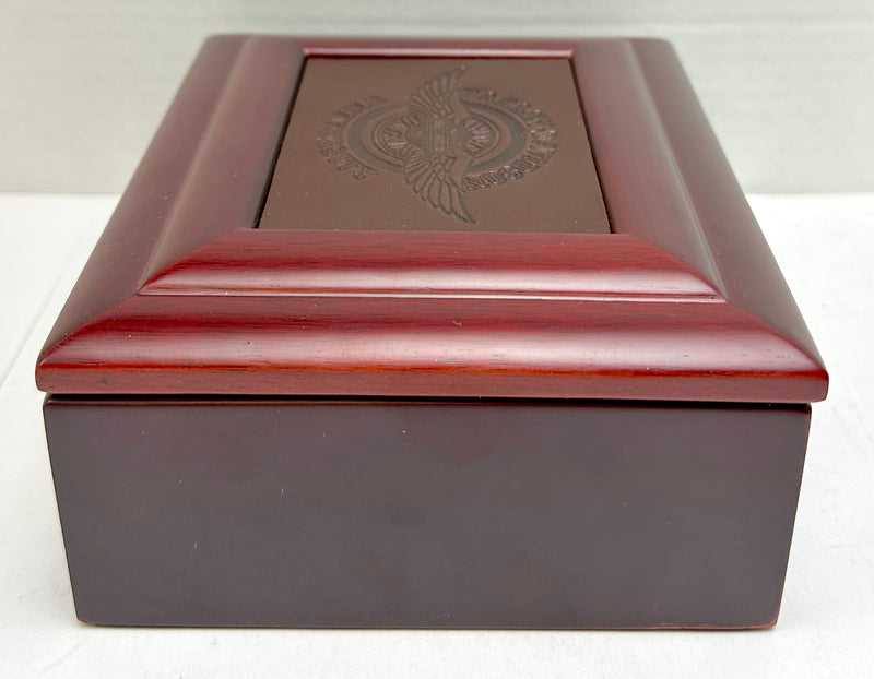 2005 Harley Davidson University 14th Anniversary Wooden Storage Desk Box   - TvMovieCards.com