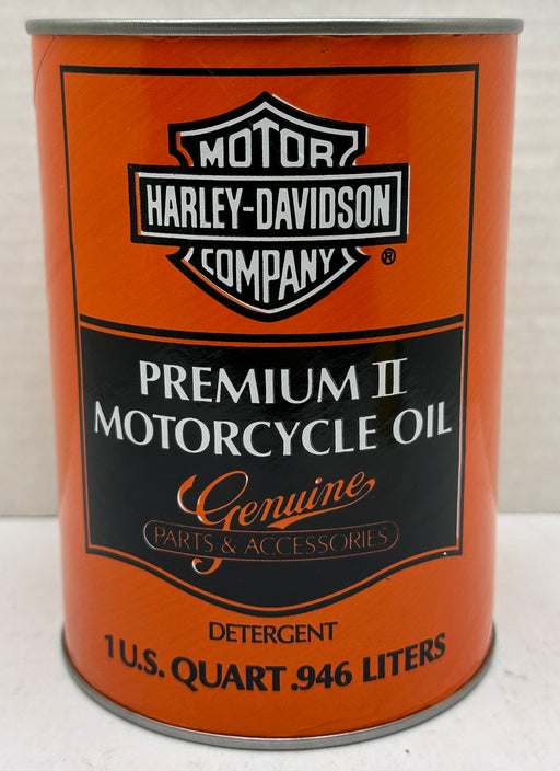 Vintage Harley Davidson Premium II Motorcycle Oil Full 1 Quart Can API-SF   - TvMovieCards.com