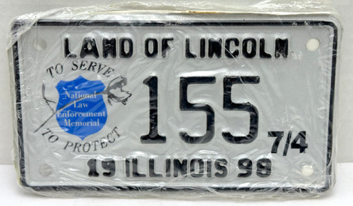 1998 Illinois Motorcycle Specialty License Plate National Law Enforcement   - TvMovieCards.com