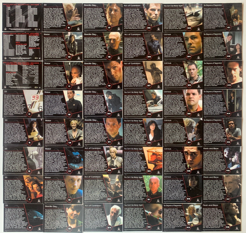 Battlestar Galactica Season One Base Trading Card Set 81 Cards 2006 - TvMovieCards.com