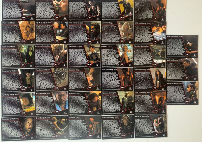 Battlestar Galactica Season One Base Trading Card Set 81 Cards 2006 - TvMovieCards.com