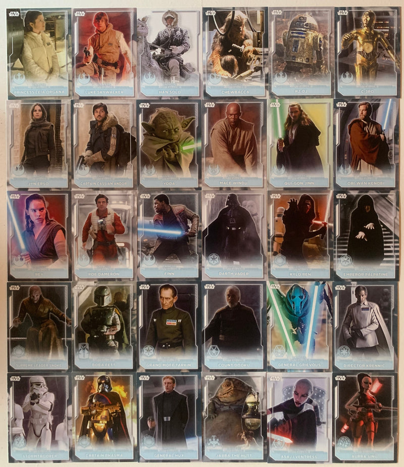 Star Wars Battle Plans Galactic Adversaries Chase Card Set 30 Cards GA-01 - GA30 - TvMovieCards.com