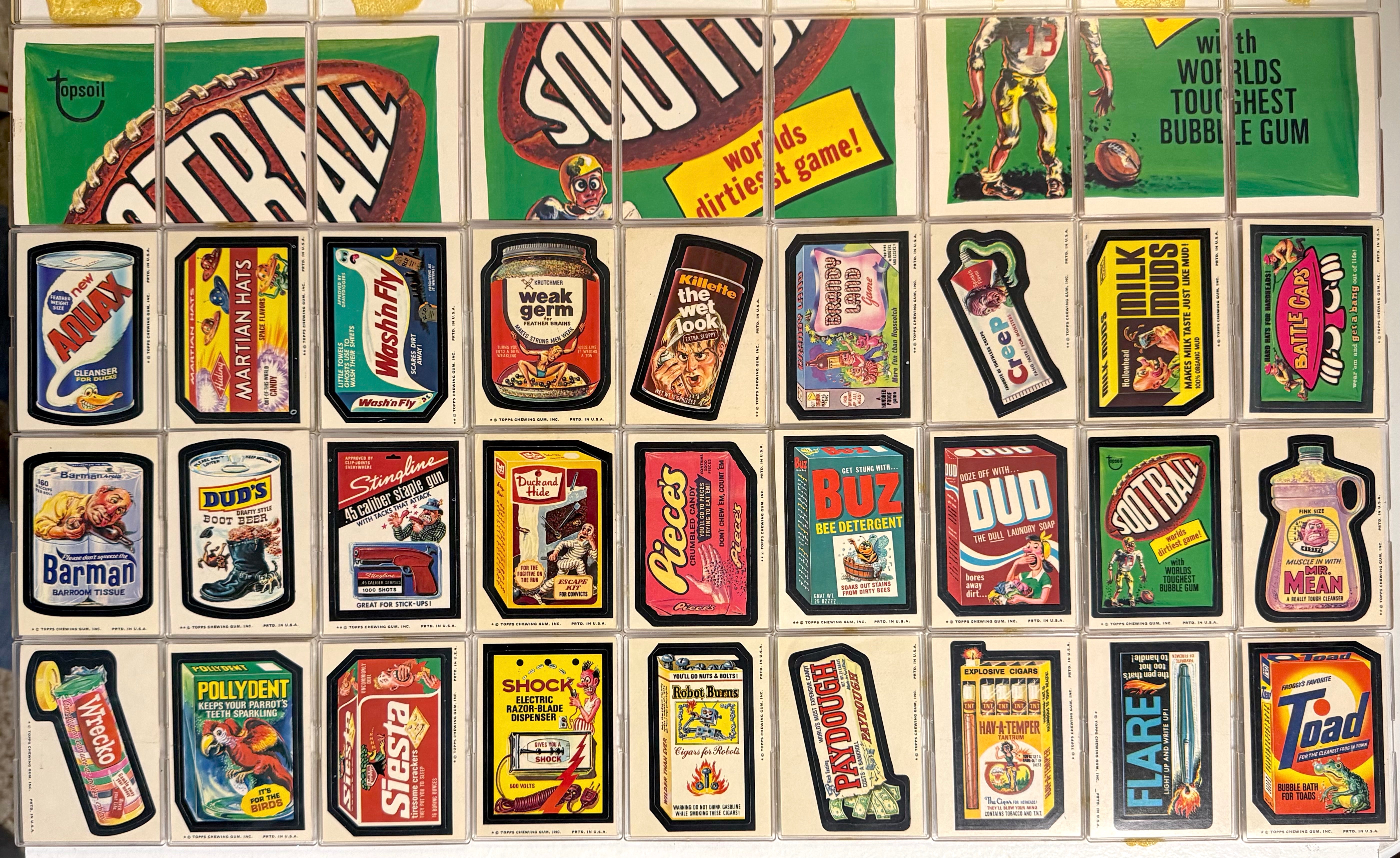 1975 Wacky Packages Stickers Series 12 Tan Back Card Set 27/27