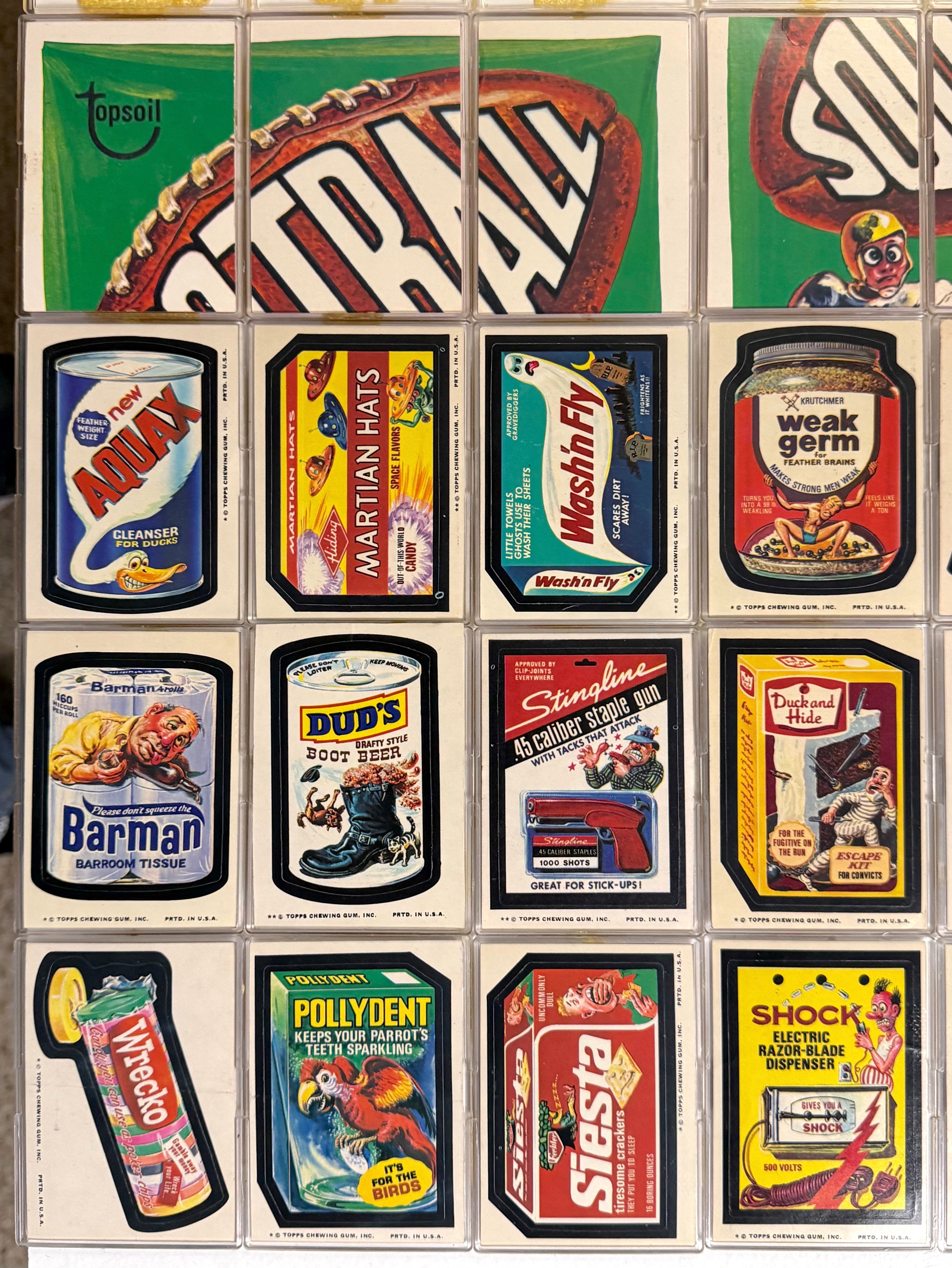 1975 Wacky Packages Stickers Series 12 Tan Back Card Set 27/27