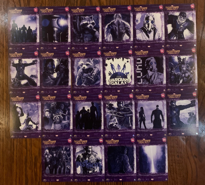 Guardians of the Galaxy Oversized Chase Card Set 22 Cards G1 - G22 2014 Upperde - TvMovieCards.com