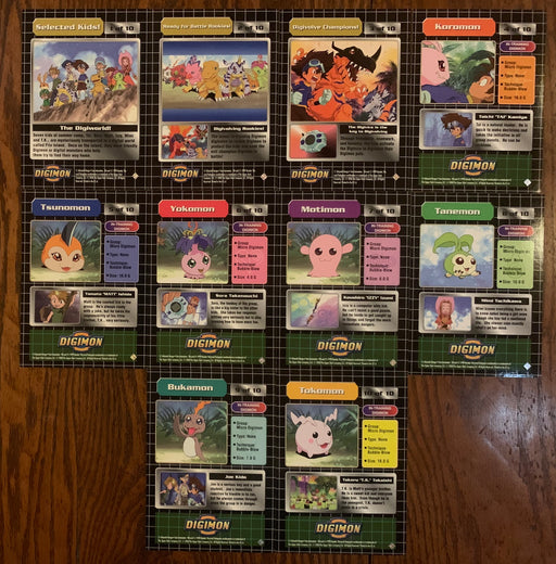 Digimon Animated Series 2 Jumbo oversized Chase Card Set 10 Cards 1-10 Upper Dec - TvMovieCards.com