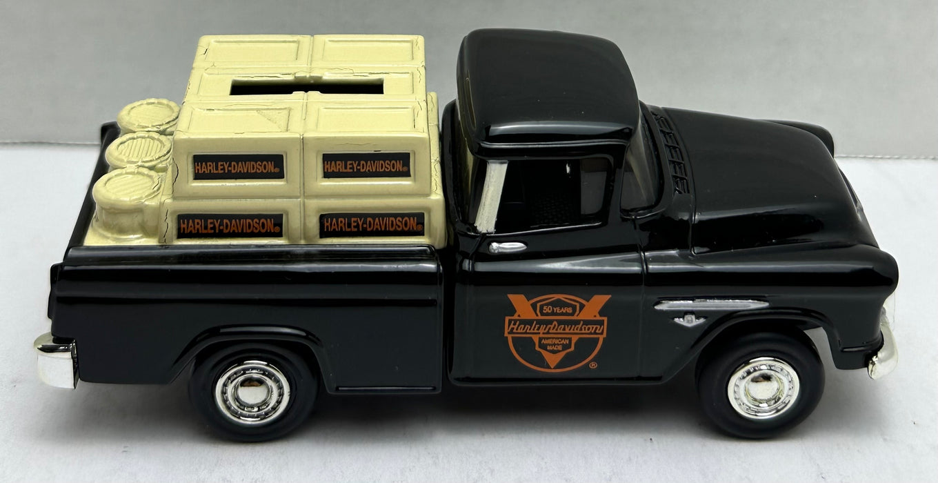 Harley Davidson 1955 Chevy Cameo Pickup Truck Dime Bank 1:43 Scale Diecast   - TvMovieCards.com