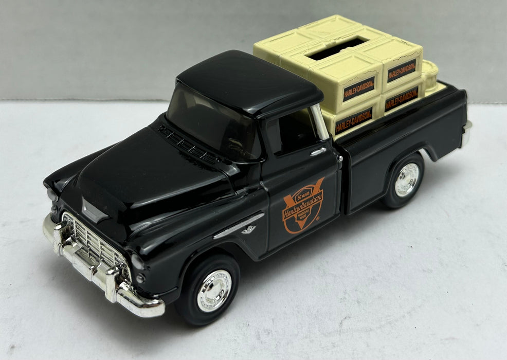 Harley Davidson 1955 Chevy Cameo Pickup Truck Dime Bank 1:43 Scale Diecast   - TvMovieCards.com