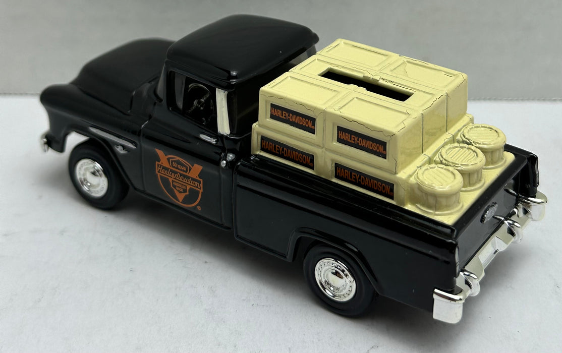 Harley Davidson 1955 Chevy Cameo Pickup Truck Dime Bank 1:43 Scale Diecast   - TvMovieCards.com