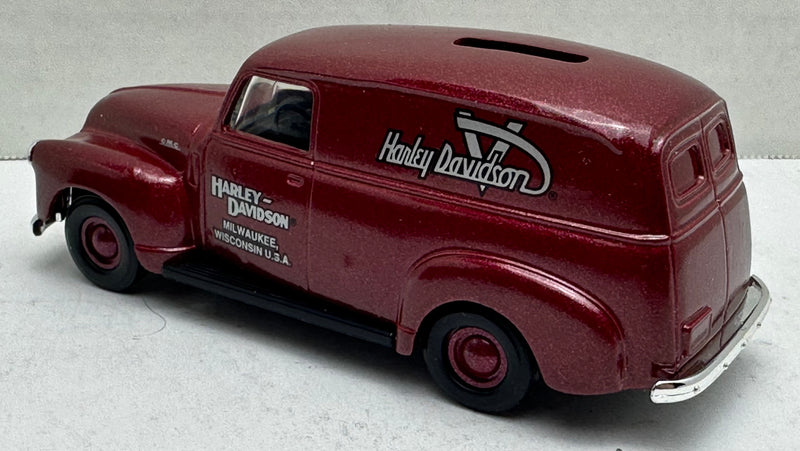 Harley Davidson 1951 GMC Panel Delivery Van Dime Bank 1:43 Scale Diecast   - TvMovieCards.com