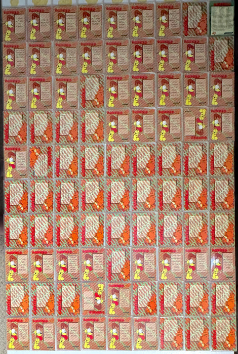 Garfield Series 1 Holochrome Chromium Parallel Base Card Set 90 Cards Krome 1995 - TvMovieCards.com