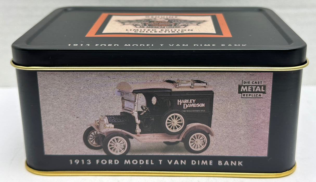 Harley Davidson 1913 Ford Model T Van Dime Bank 1:43 Scale Diecast   - TvMovieCards.com