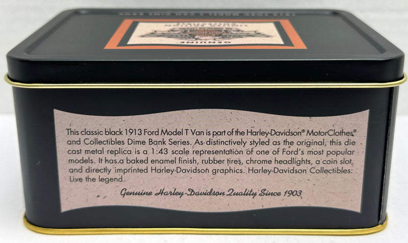 Harley Davidson 1913 Ford Model T Van Dime Bank 1:43 Scale Diecast   - TvMovieCards.com